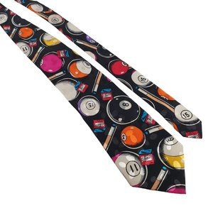 Addiction Men Necktie Tie Pool Billiards Designer Accessory Work Office Dad Gift